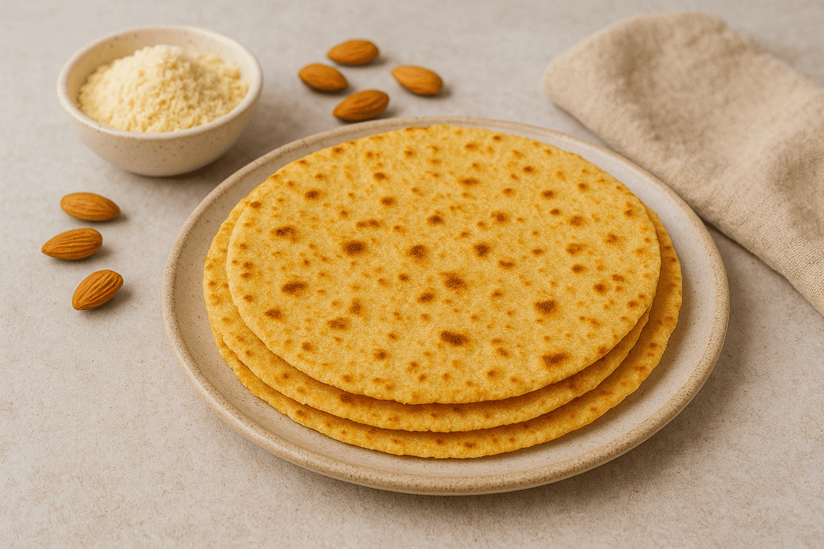 Soft Almond Flour Roti